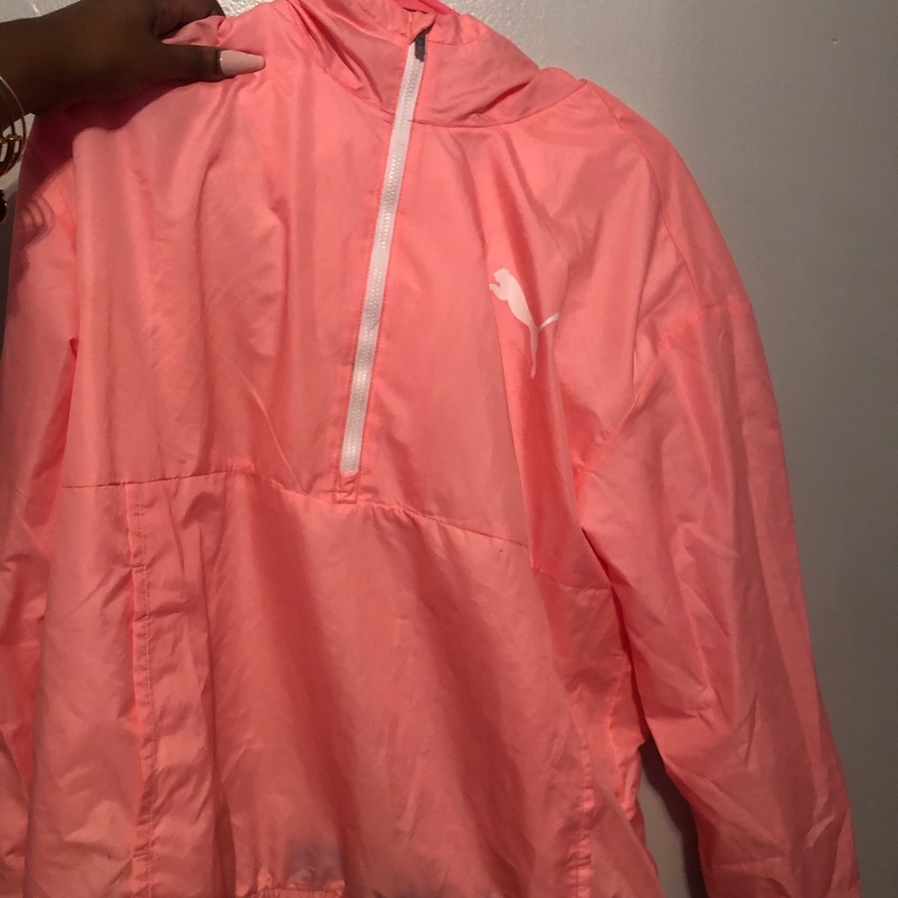 Pink puma rain jacket